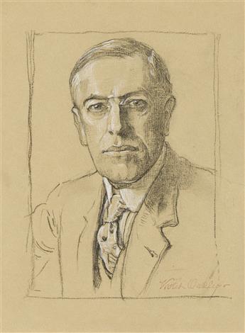 VIOLET OAKLEY Portrait of Woodrow Wilson.